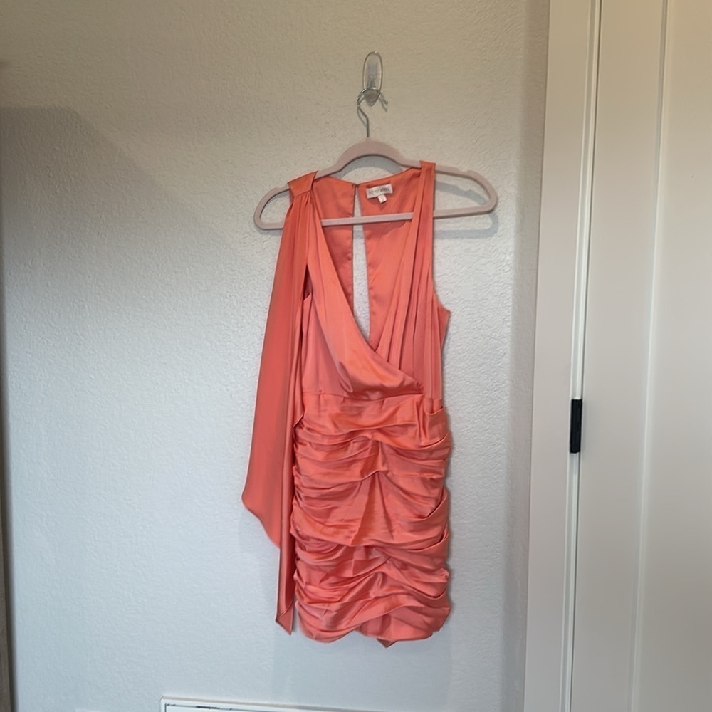 Ronny Kobo Collection Coral Morgan Ruched Cocktail Dress